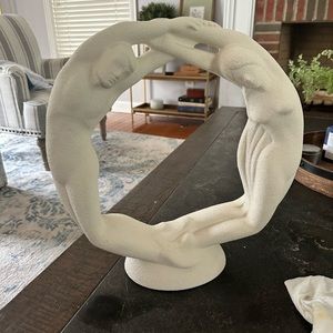 Vintage Haeger Textured Circle of Love Sculpture MCM Decor